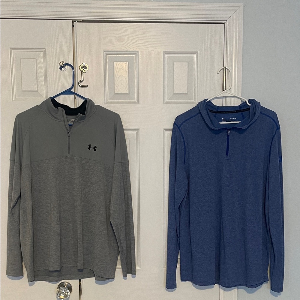 Under Armour Men's Gray and Blue Quarter Zip Duo
